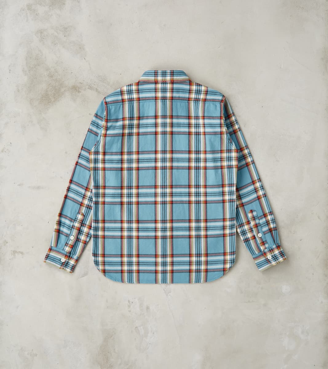 Iron Heart 442-SAX - Work Shirt - 9oz Selvedge Flannel Orange