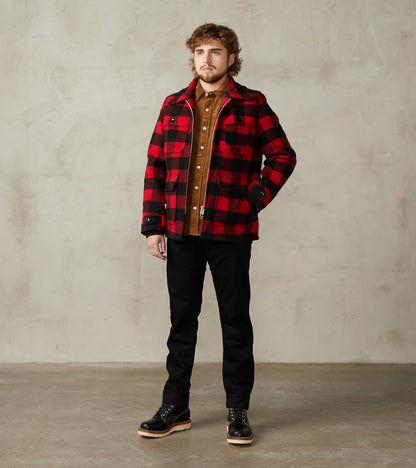 19-RED - Wool Hunting Jacket - Red Buffalo Check