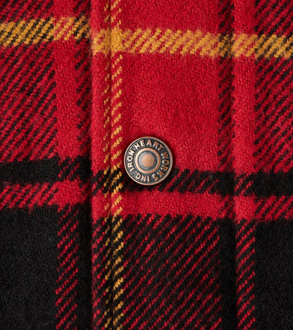 433-RED - Rider's Overshirt - 10oz Heavy Brushed Flannel Red Check