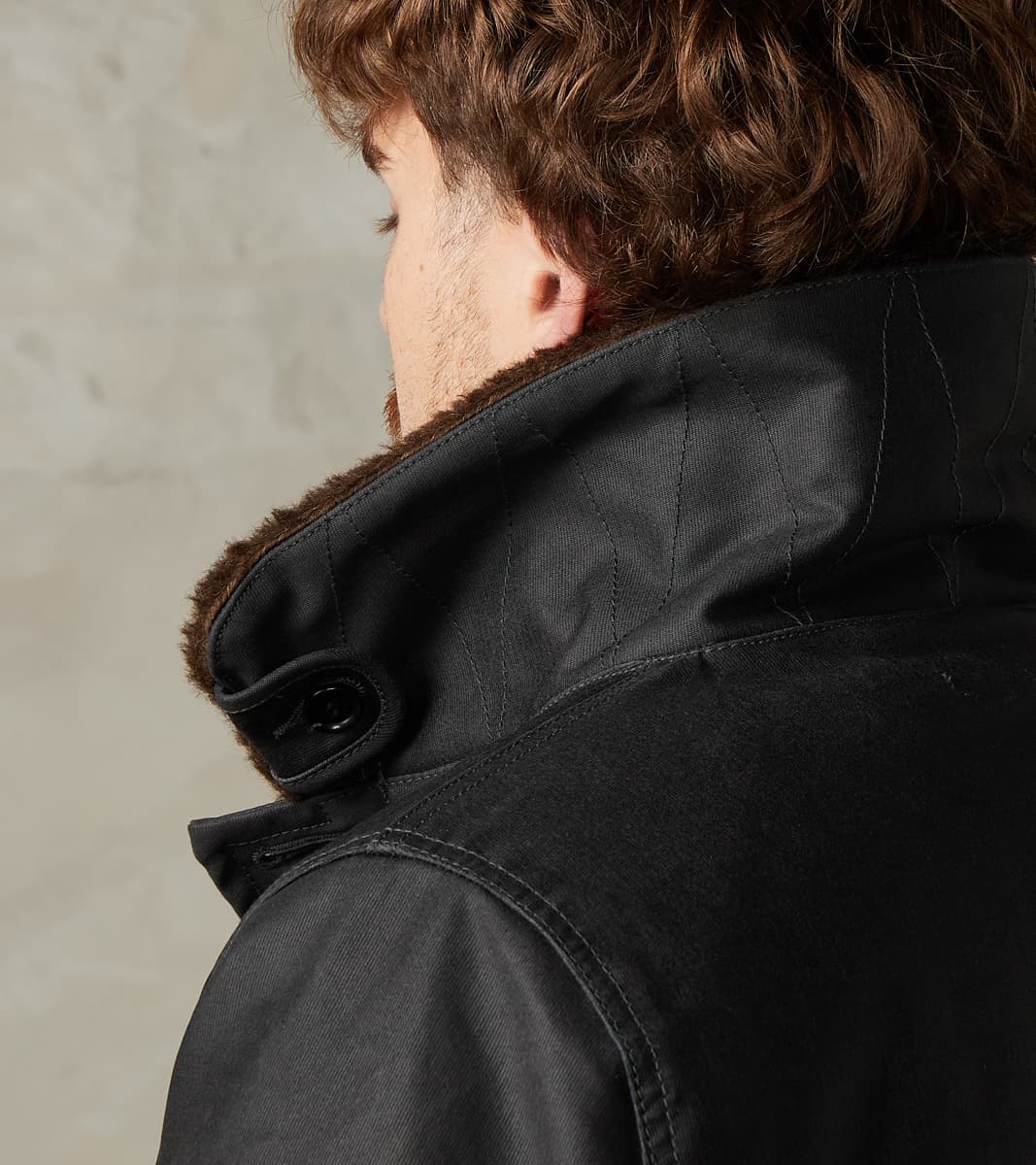 37-BLK - N1 Deck Jacket - 14oz Black Oiled Whipcord