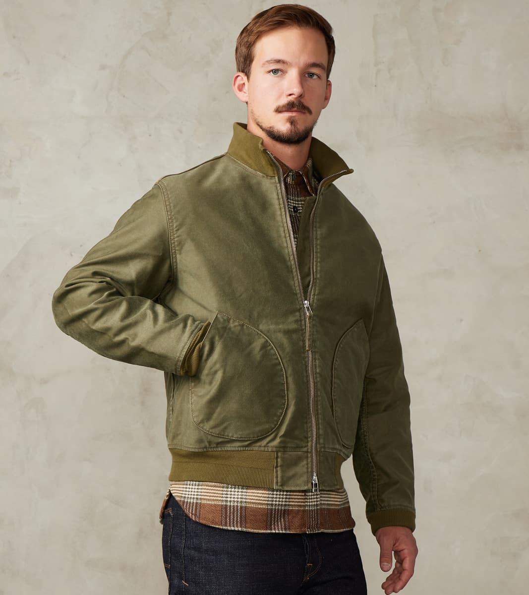 Iron Heart 47-ODG - Tanker Jacket - 12oz Olive Drab Green Whipcord