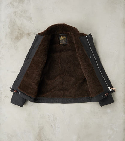 37-BLK - N1 Deck Jacket - 14oz Black Oiled Whipcord