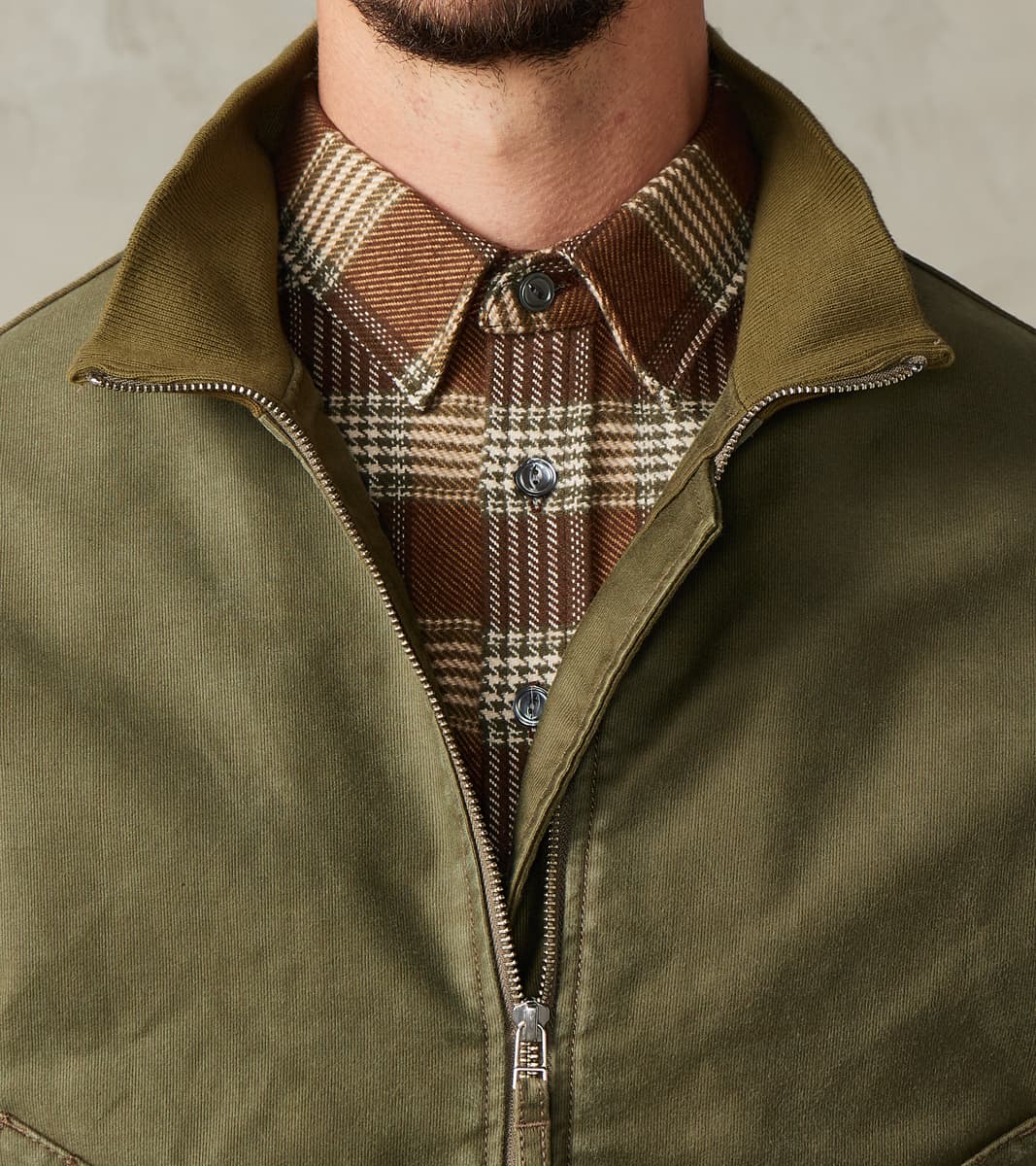 47-ODG - Tanker Jacket - 12oz Olive Drab Green Whipcord