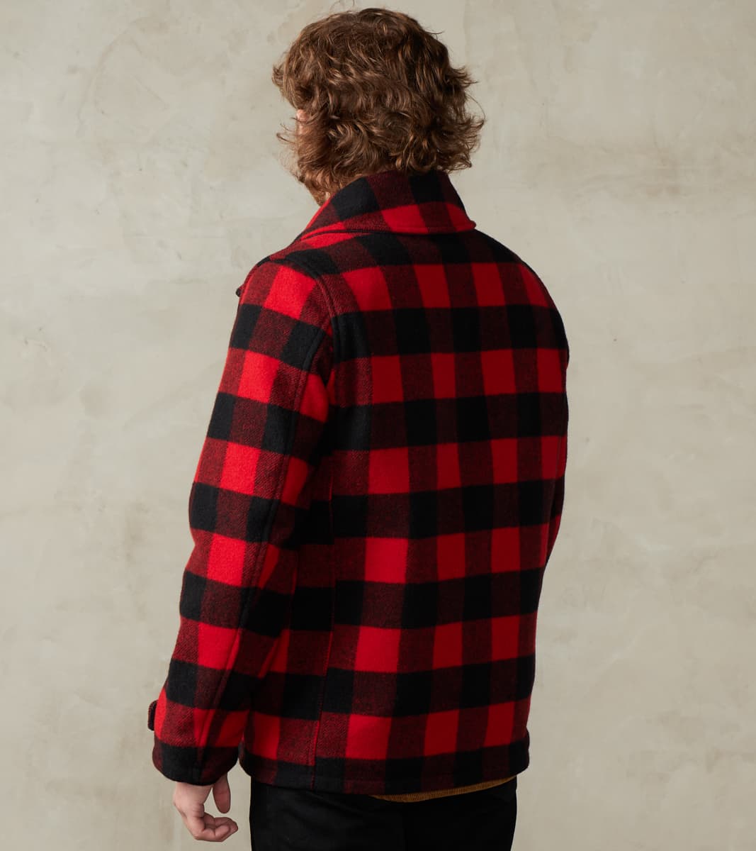 19-RED - Wool Hunting Jacket - Red Buffalo Check