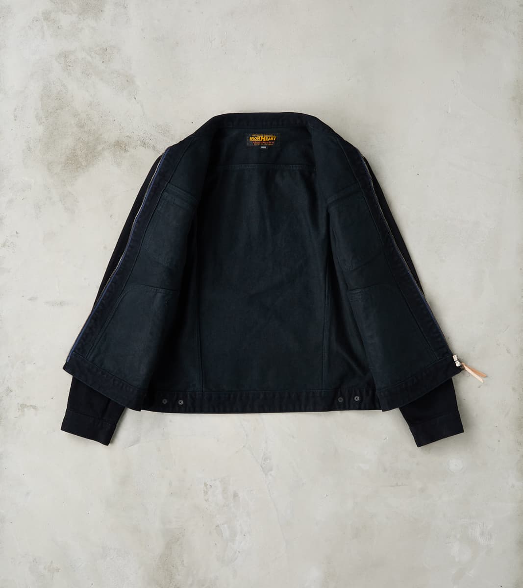 Iron Heart 123J-OD - Work Jacket - 14oz Indigo Overdyed Black