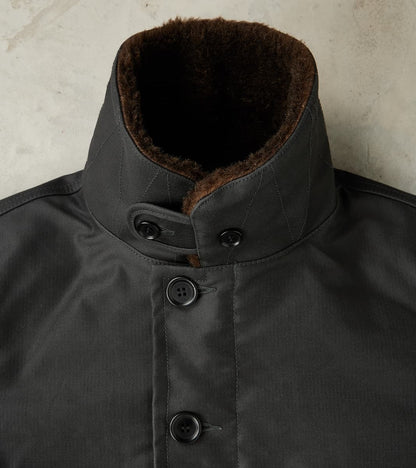 37-BLK - N1 Deck Jacket - 14oz Black Oiled Whipcord