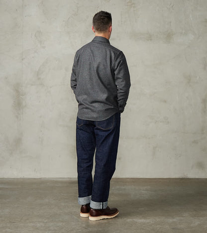 DR 434-PPT - CPO Shirt - Fox Brothers® Wool Antique Pewter Puppytooth Twill Flannel
