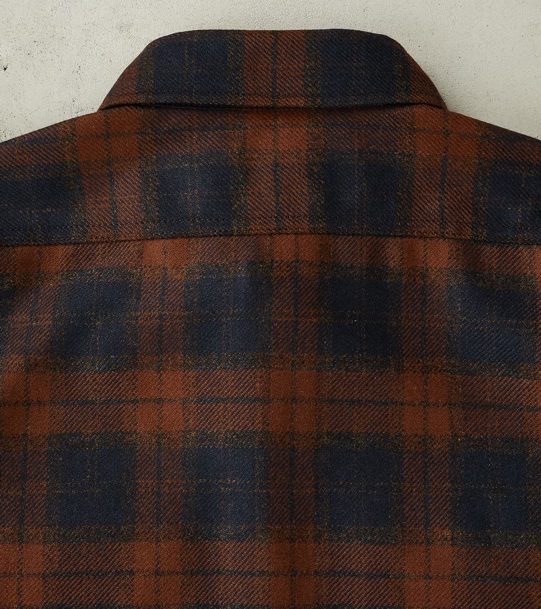 DR 434-BOT - CPO Shirt - Fox Brothers® Wool Bottle Brown Admiral Check Twill Flannel