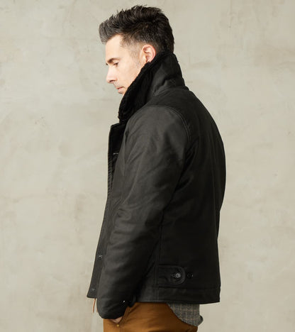 35-BLK - N1 Deck Jacket - 12oz Super Black Whipcord