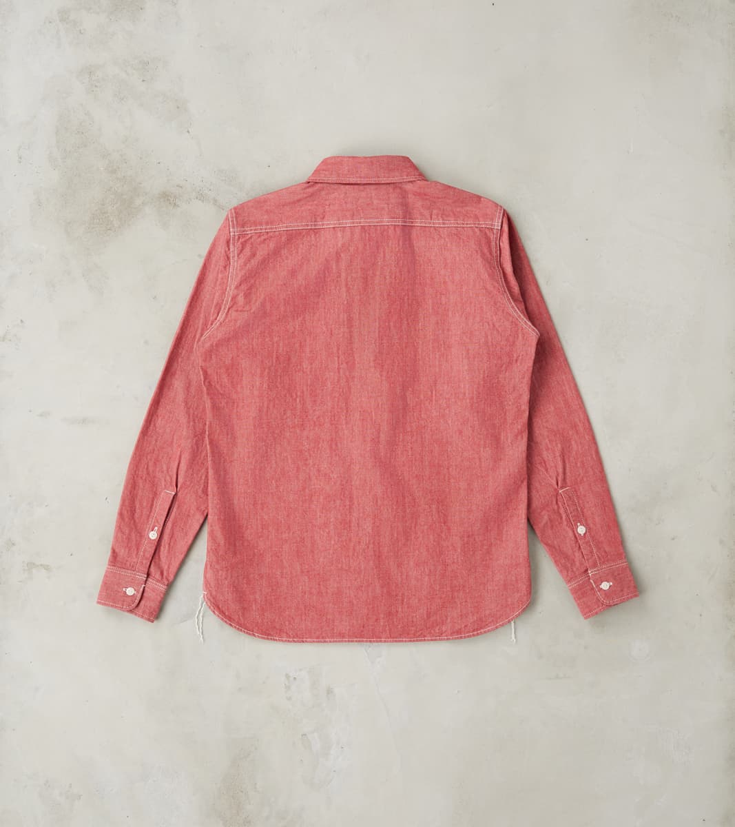 363-RED - Work Shirt - 10oz Organic Chambray Red