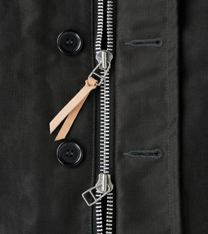 37-BLK - N1 Deck Jacket - 14oz Black Oiled Whipcord