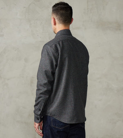 DR 434-PPT - CPO Shirt - Fox Brothers® Wool Antique Pewter Puppytooth Twill Flannel
