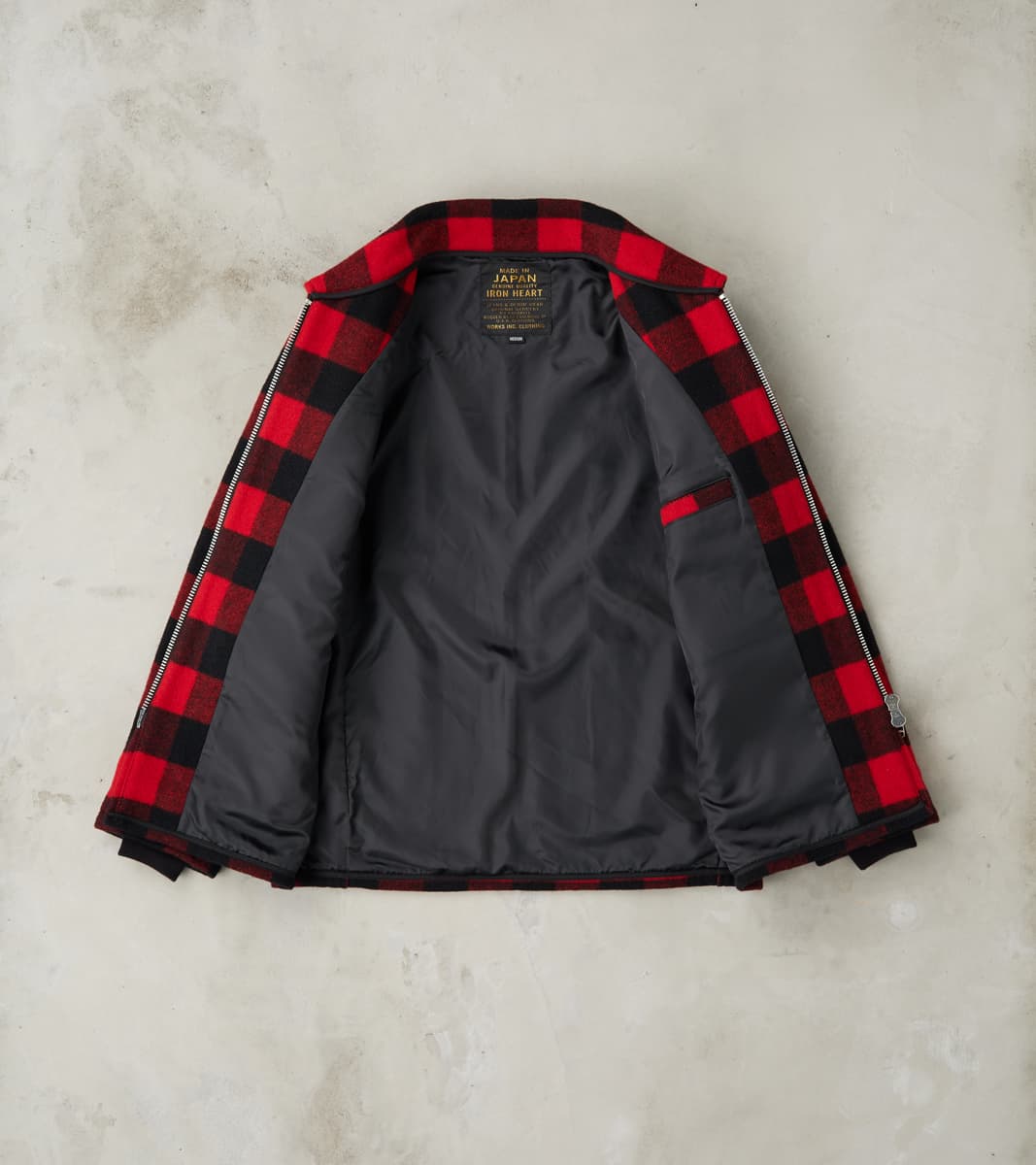 19-RED - Wool Hunting Jacket - Red Buffalo Check