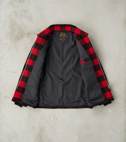 19-RED - Wool Hunting Jacket - Red Buffalo Check