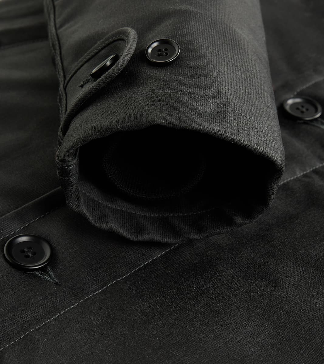 37-BLK - N1 Deck Jacket - 14oz Black Oiled Whipcord