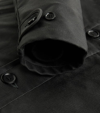 37-BLK - N1 Deck Jacket - 14oz Black Oiled Whipcord