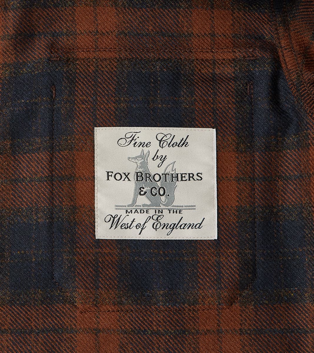 DR 434-BOT - CPO Shirt - Fox Brothers® Wool Bottle Brown Admiral Check Twill Flannel