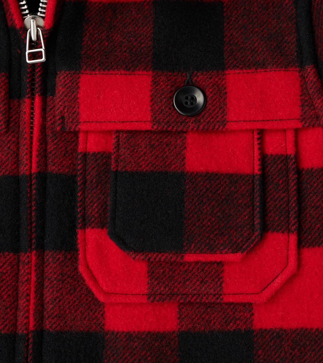 19-RED - Wool Hunting Jacket - Red Buffalo Check