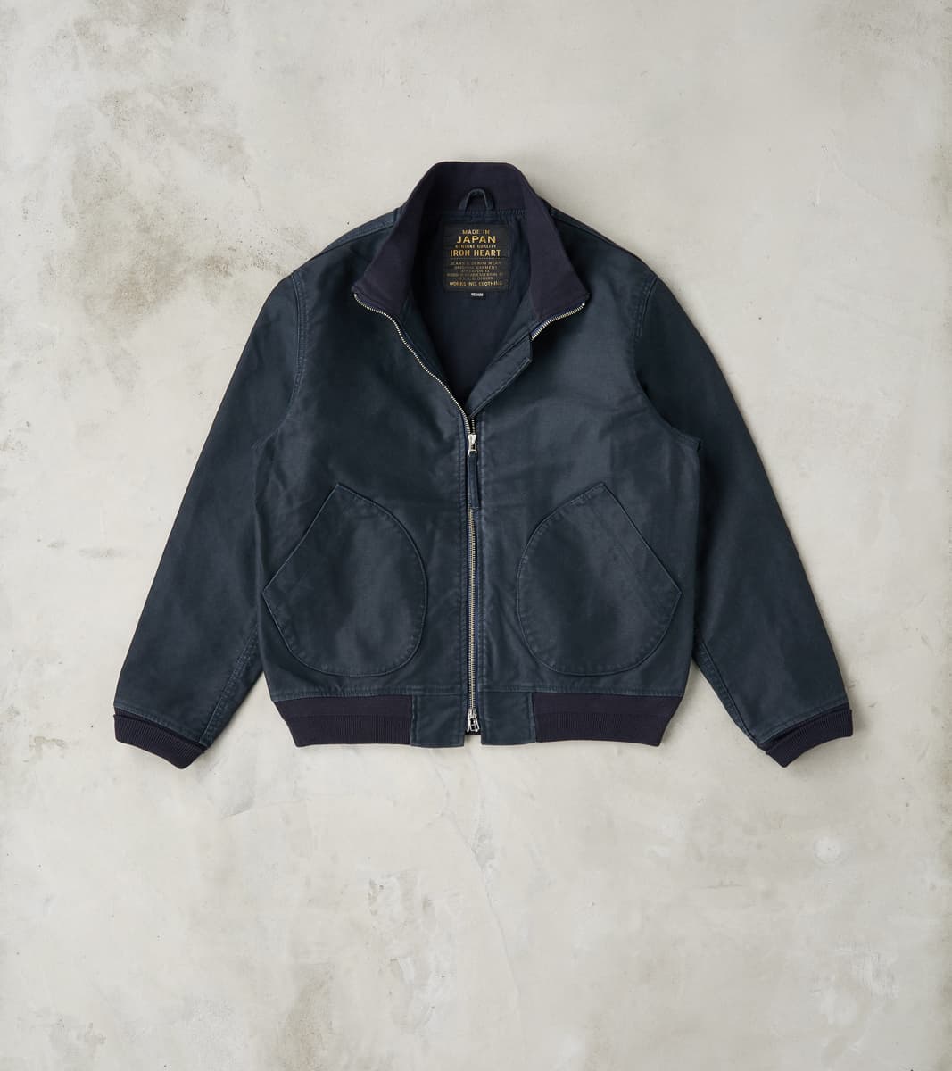 Iron Heart 47-NAV - Tanker Jacket - 12oz Navy Whipcord