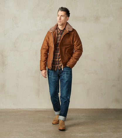 35-BRN - N1 Deck Jacket - 12oz Brown Whipcord