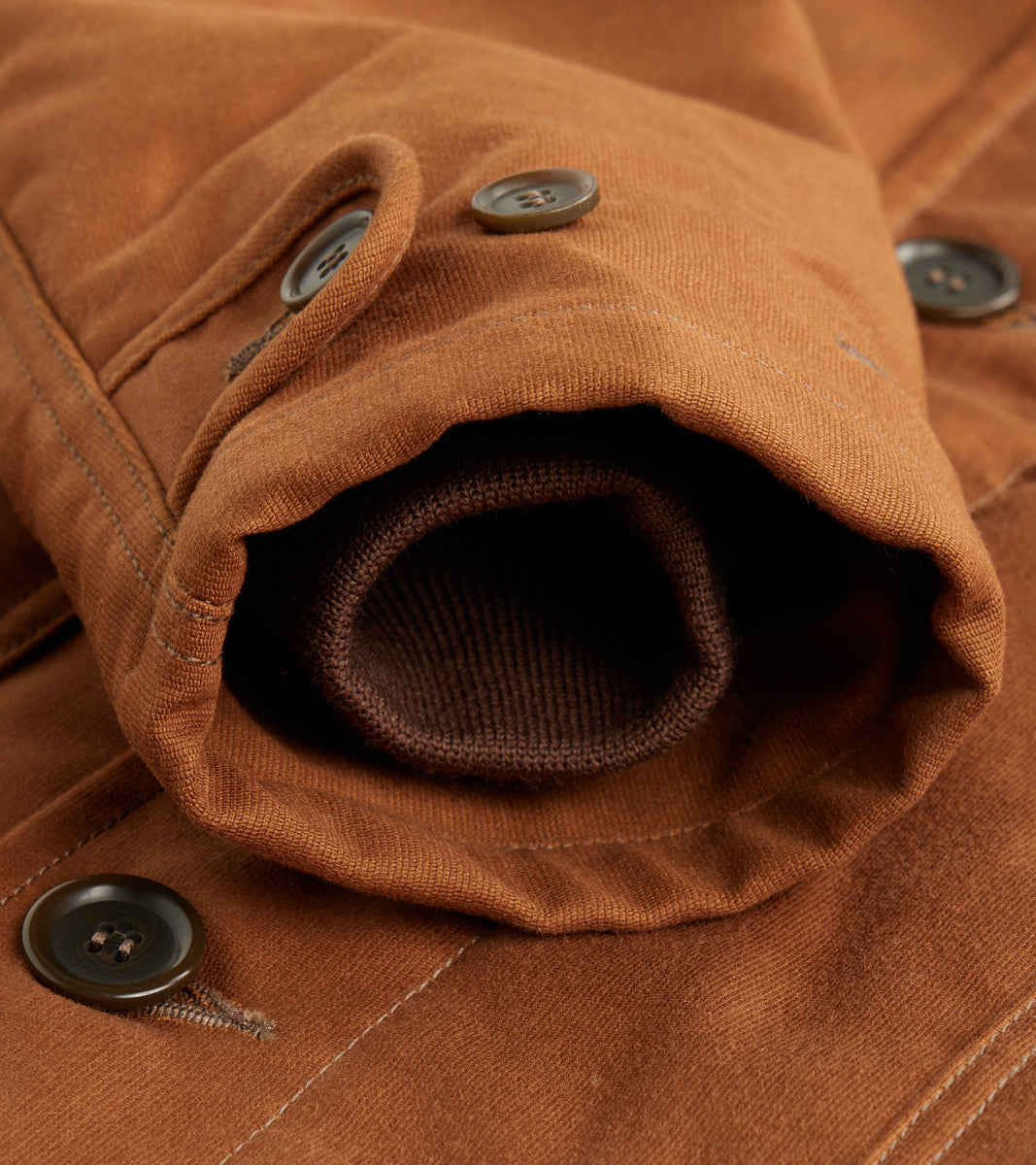 35-BRN - N1 Deck Jacket - 12oz Brown Whipcord