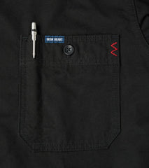 395-BLK - Work Shirt - 7oz Black Japanese Fatigue Cloth