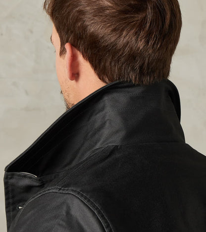 45-BLK - A2 Deck Jacket - 14oz Black Oiled Whipcord
