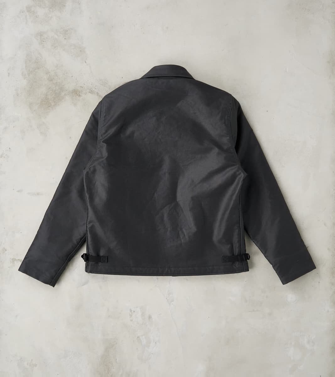 45-BLK - A2 Deck Jacket - 14oz Black Oiled Whipcord