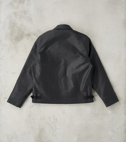 45-BLK - A2 Deck Jacket - 14oz Black Oiled Whipcord