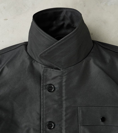 45-BLK - A2 Deck Jacket - 14oz Black Oiled Whipcord