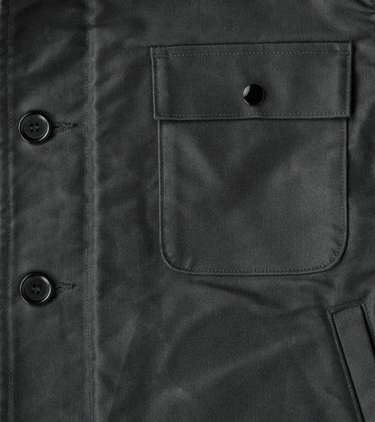 45-BLK - A2 Deck Jacket - 14oz Black Oiled Whipcord