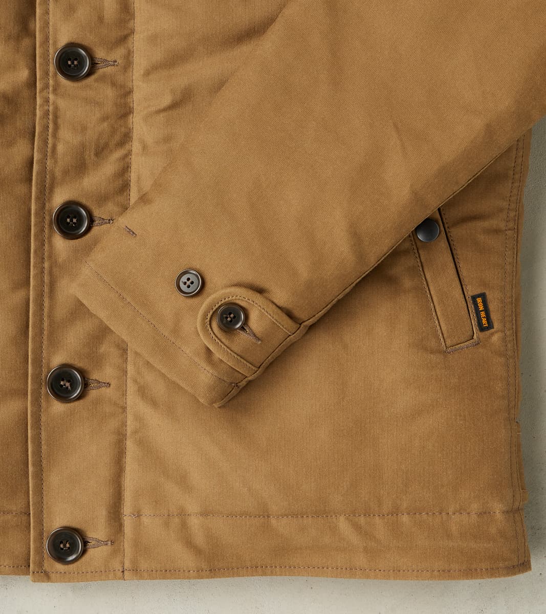 37-KHA - N1 Deck Jacket - 14oz Oiled Khaki Whipcord