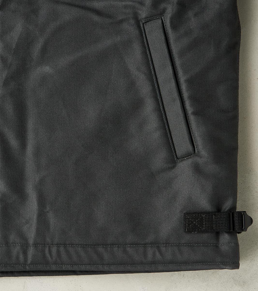 45-BLK - A2 Deck Jacket - 14oz Black Oiled Whipcord