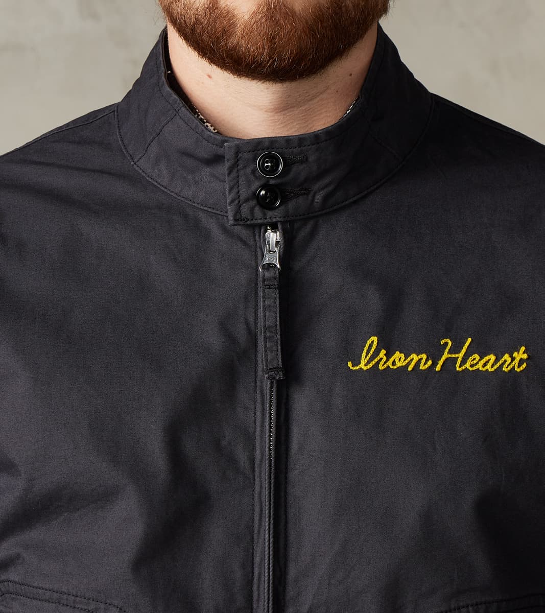 Iron Heart 165J-BLK - Drizzler Jacket - 6.2oz Black Serge Twill