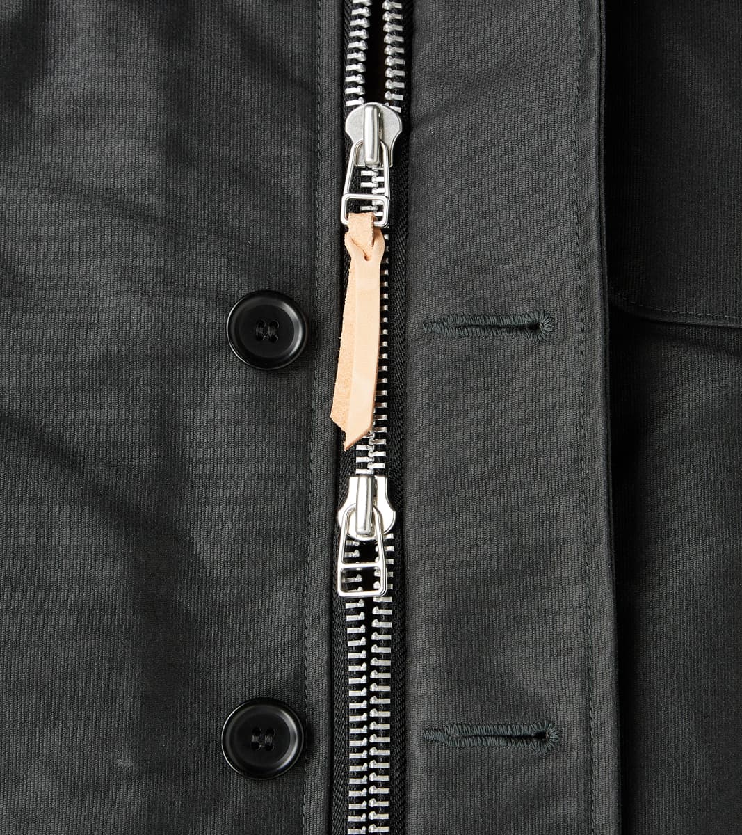 45-BLK - A2 Deck Jacket - 14oz Black Oiled Whipcord