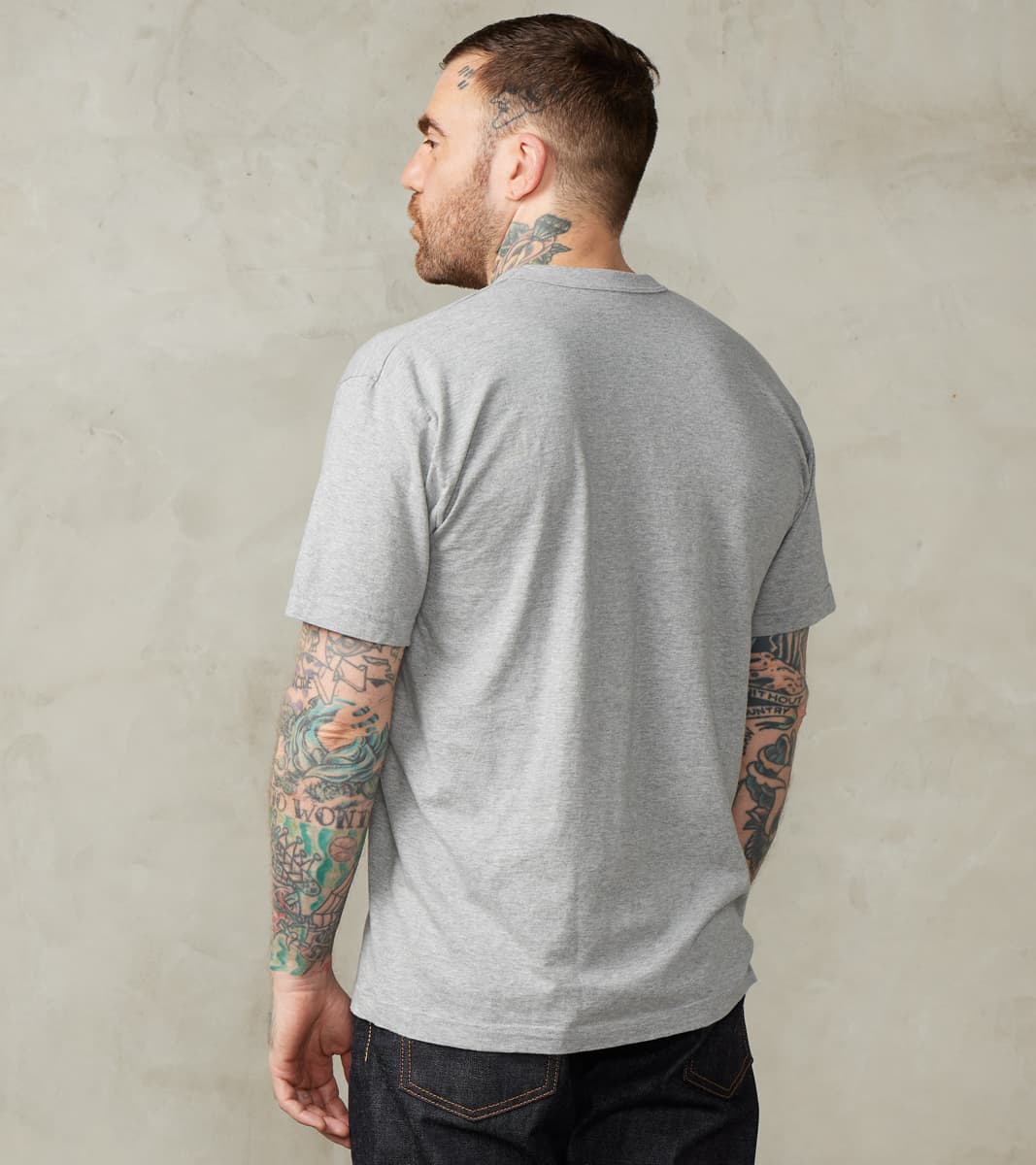 UTIL-GRY - UTILITEES Crew Neck T-Shirt - 5.5oz Loopwheel Grey