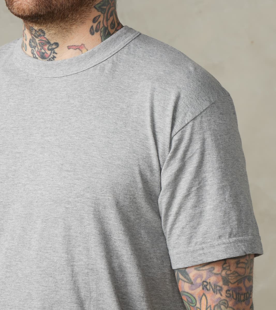 UTIL-GRY - UTILITEES Crew Neck T-Shirt - 5.5oz Loopwheel Grey