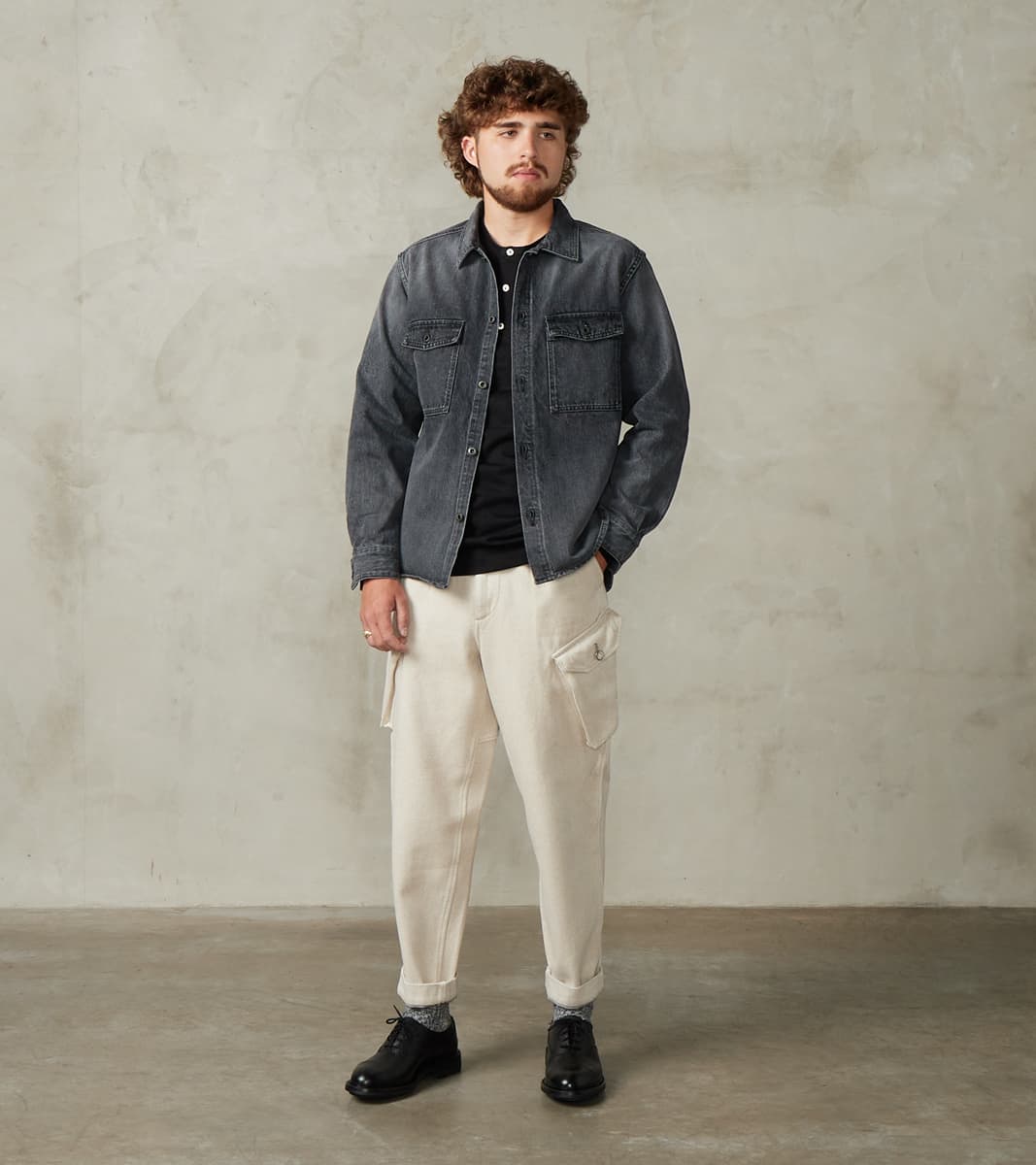 CPO Shirt - 13oz Fade Wash Denim - Dark Grey