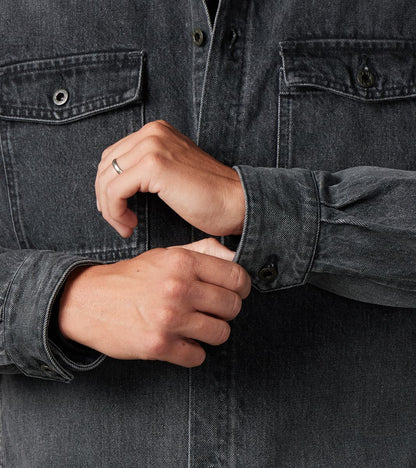 CPO Shirt - 13oz Fade Wash Denim - Dark Grey