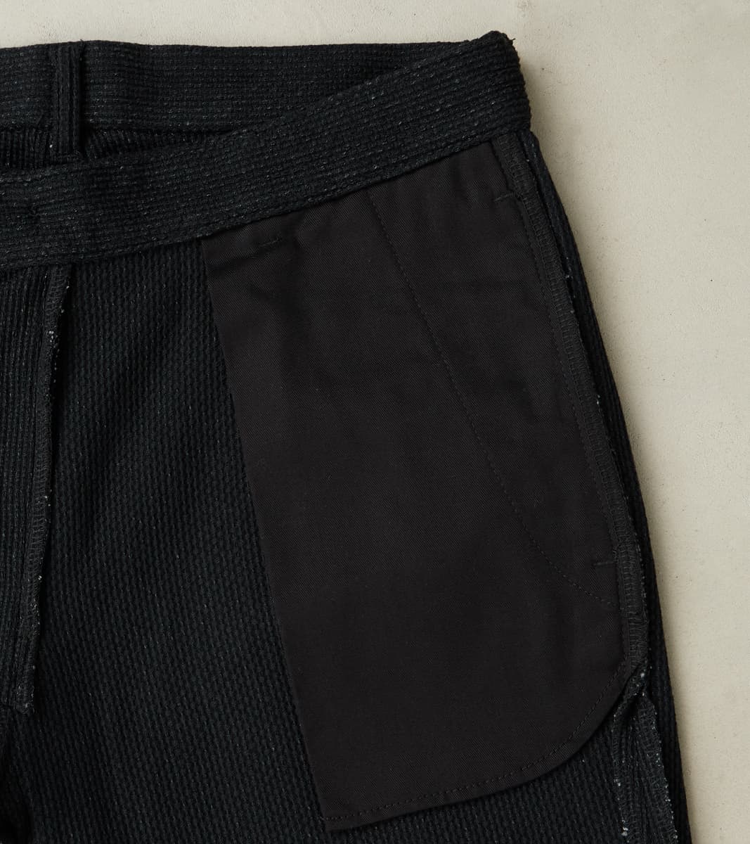Easy Trouser - Relaxed Tapered - 11oz Black Sashiko