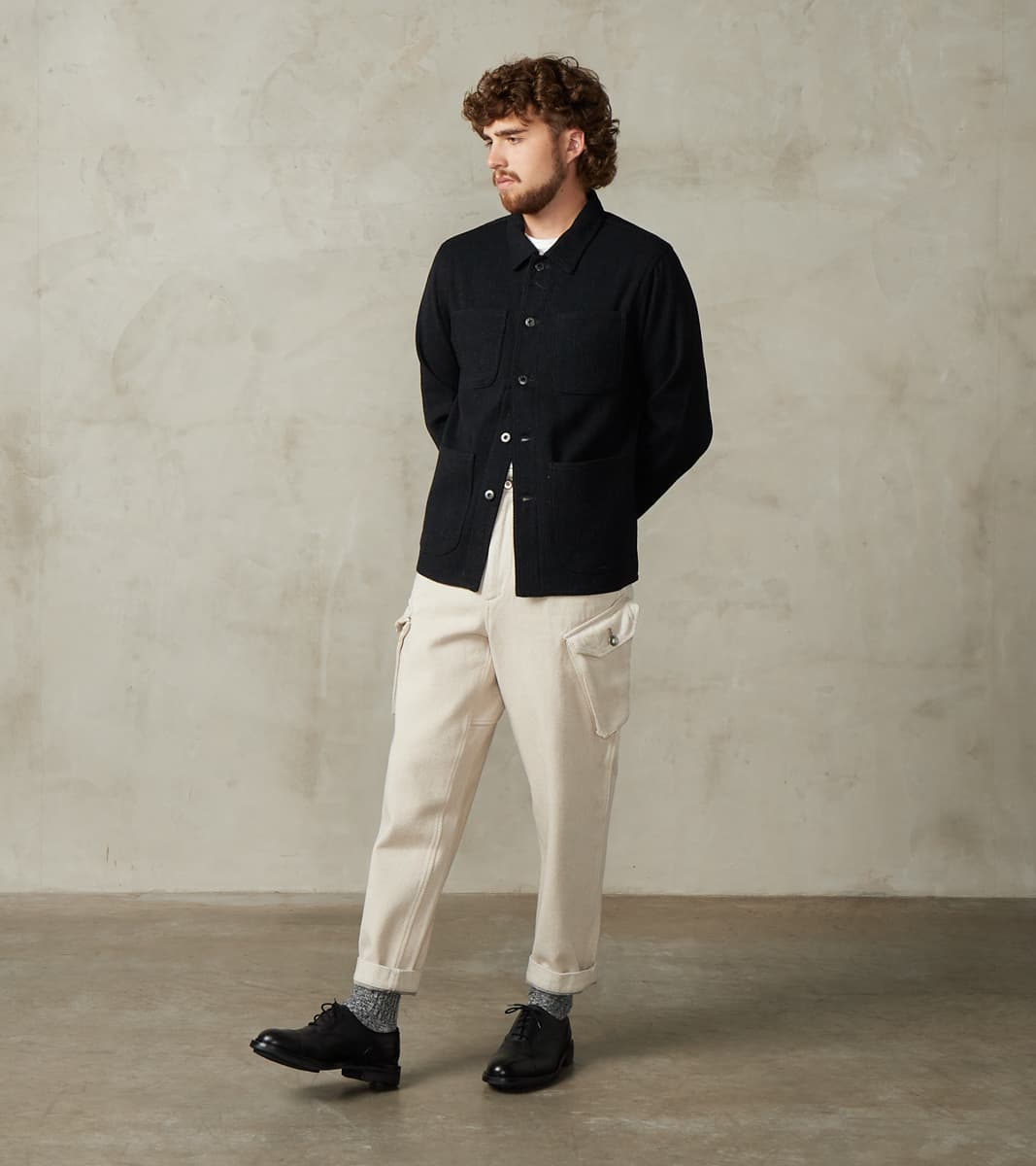 Japan Blue Coverall Jacket - 11oz Black Sashiko