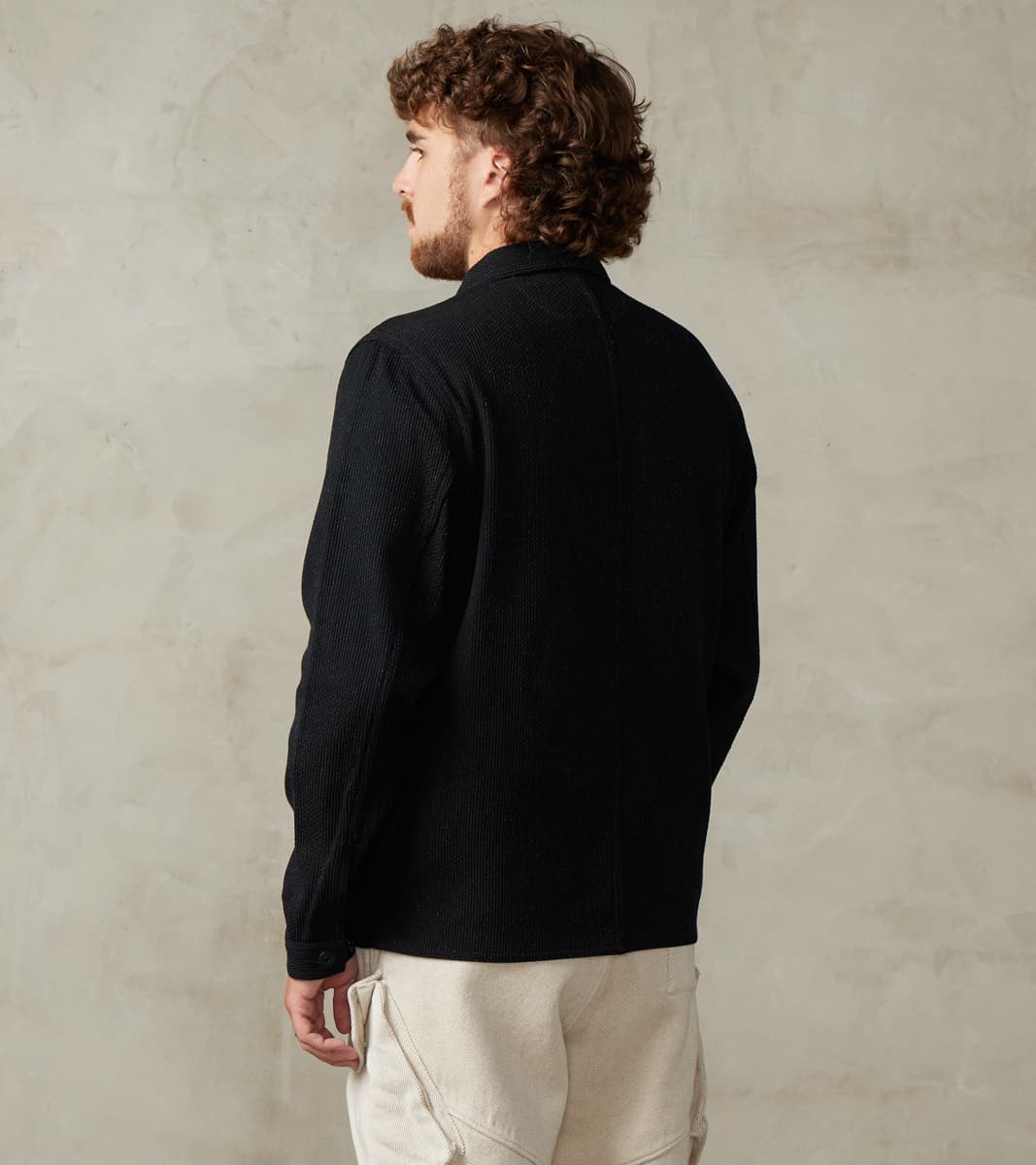 Coverall Jacket - 11oz Black Sashiko