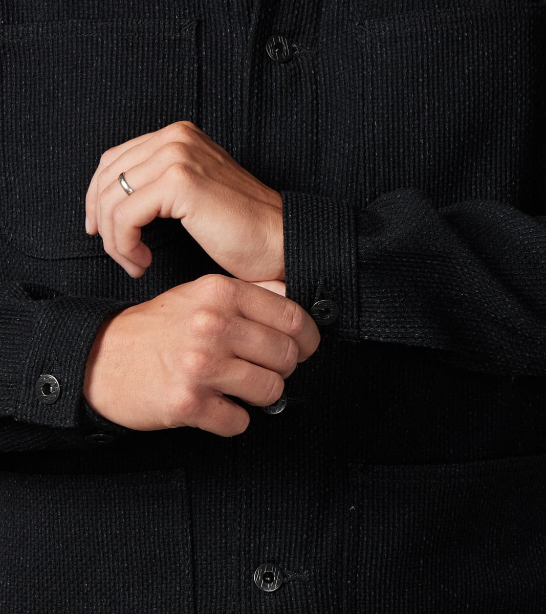 Coverall Jacket - 11oz Black Sashiko