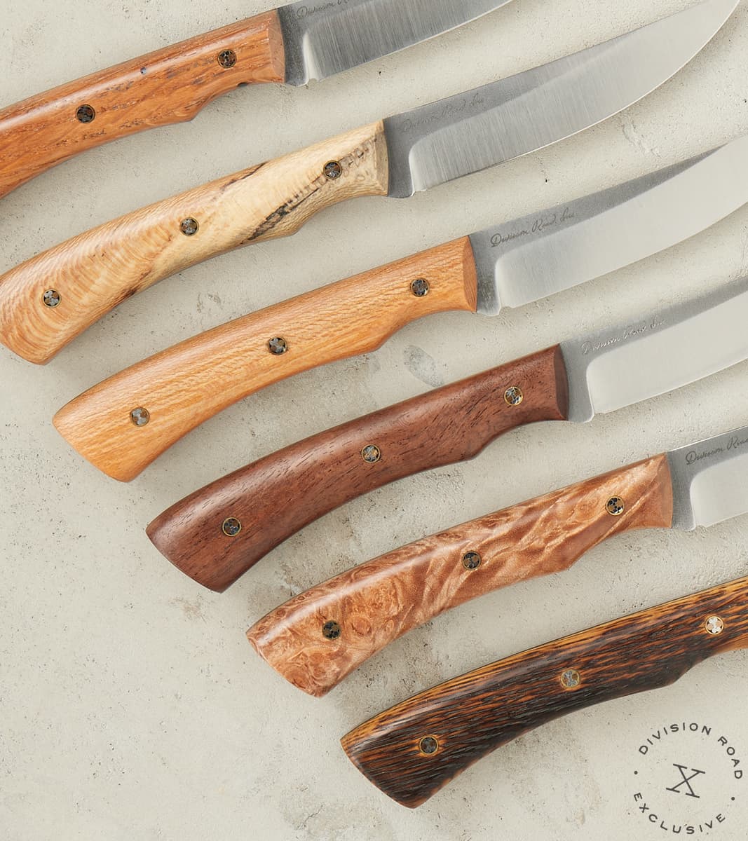 The Fields Artisan Handmade Nitro-V Stainless Steel Virginia Wood Steak Knife Set