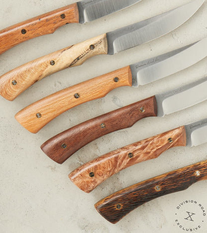 The Fields Artisan Handmade Nitro-V Stainless Steel Virginia Wood Steak Knife Set