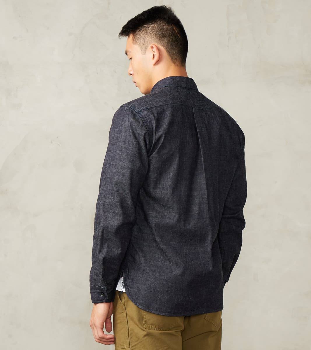 MXLS1020 - Work Shirt - 8oz Deep Indigo Selvedge Denim