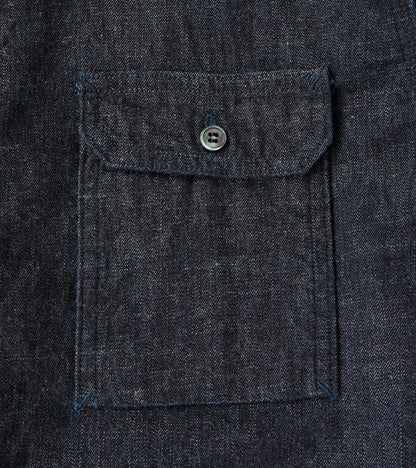 MXLS1020 - Work Shirt - 8oz Deep Indigo Selvedge Denim