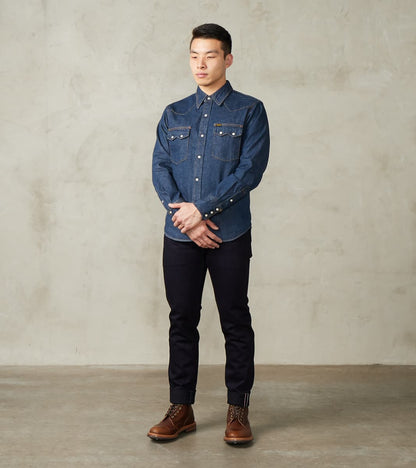 Momotaro Jeans - 0306-IBSP - Tight Tapered - 15.7oz Indigo x Black