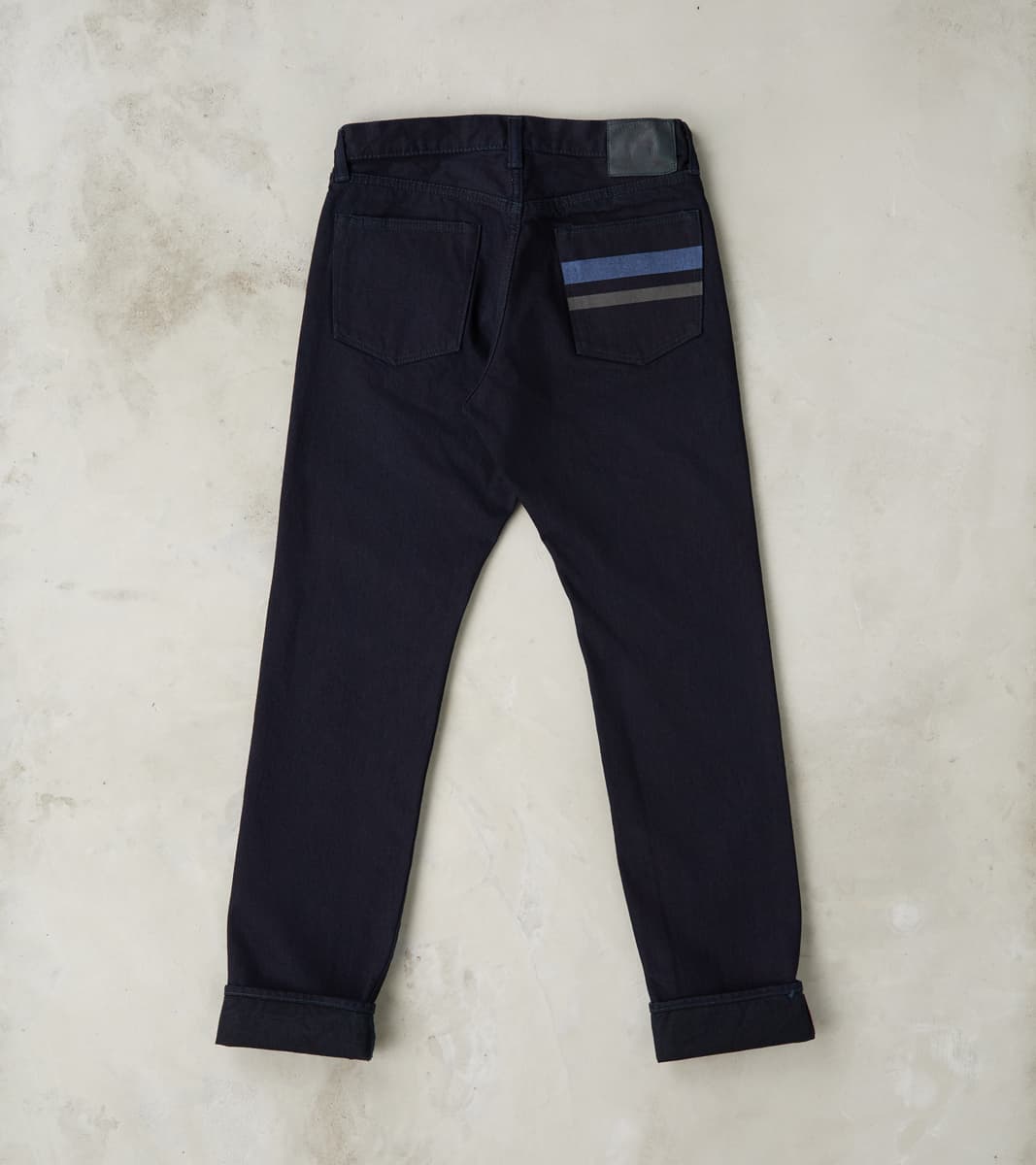 0605-IBSP - Natural Tapered - 15.7oz Indigo x Black