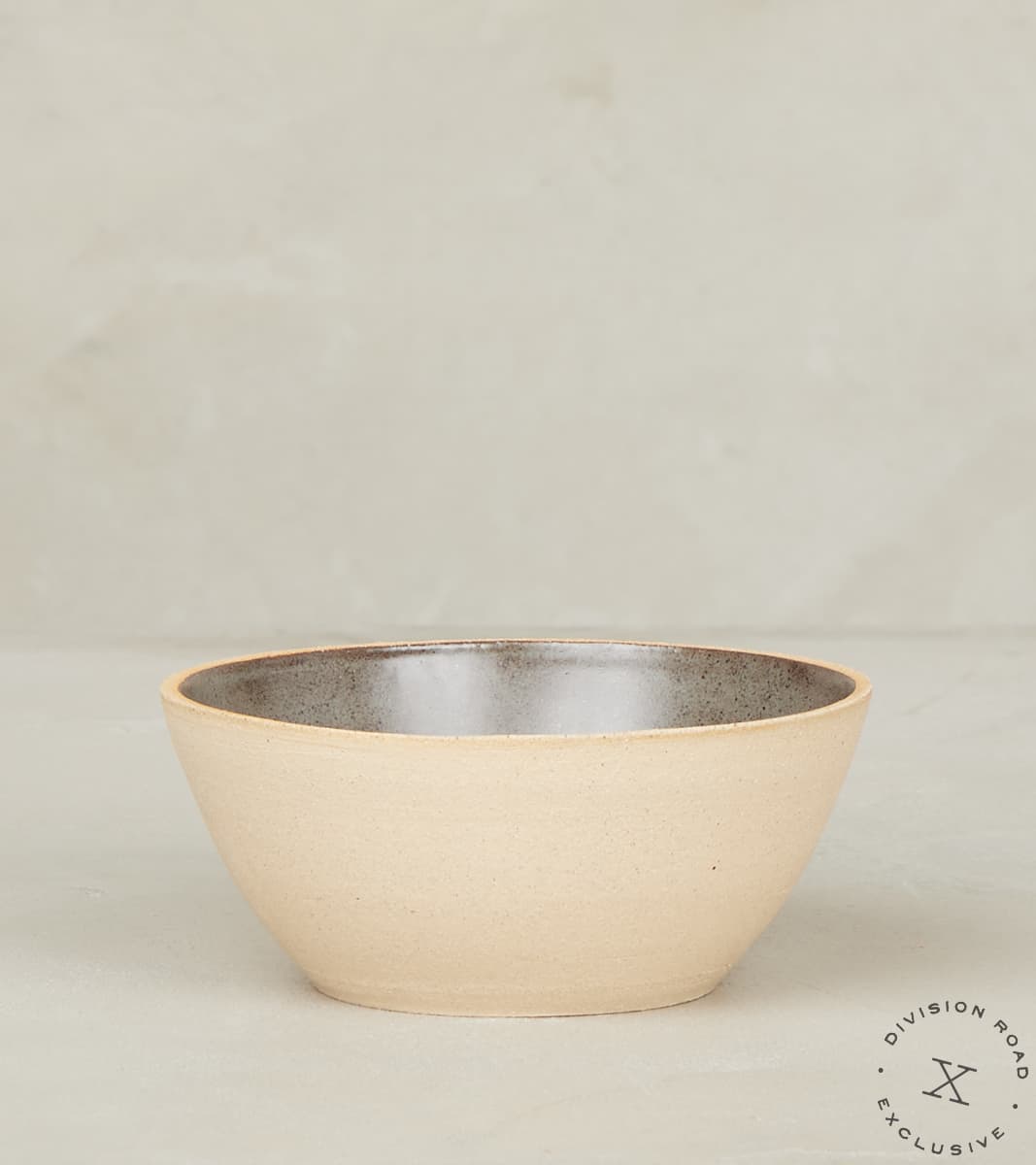 The Fields Artisan Hand Thrown Stoneware Everyday Bowl - Sandstone & Graphite